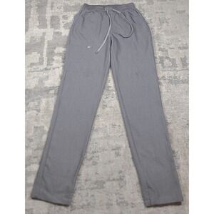 Fabletics Women's Gray Split Hem Scrub Drawstring Pockets Pants Sz S/P 26-27X33